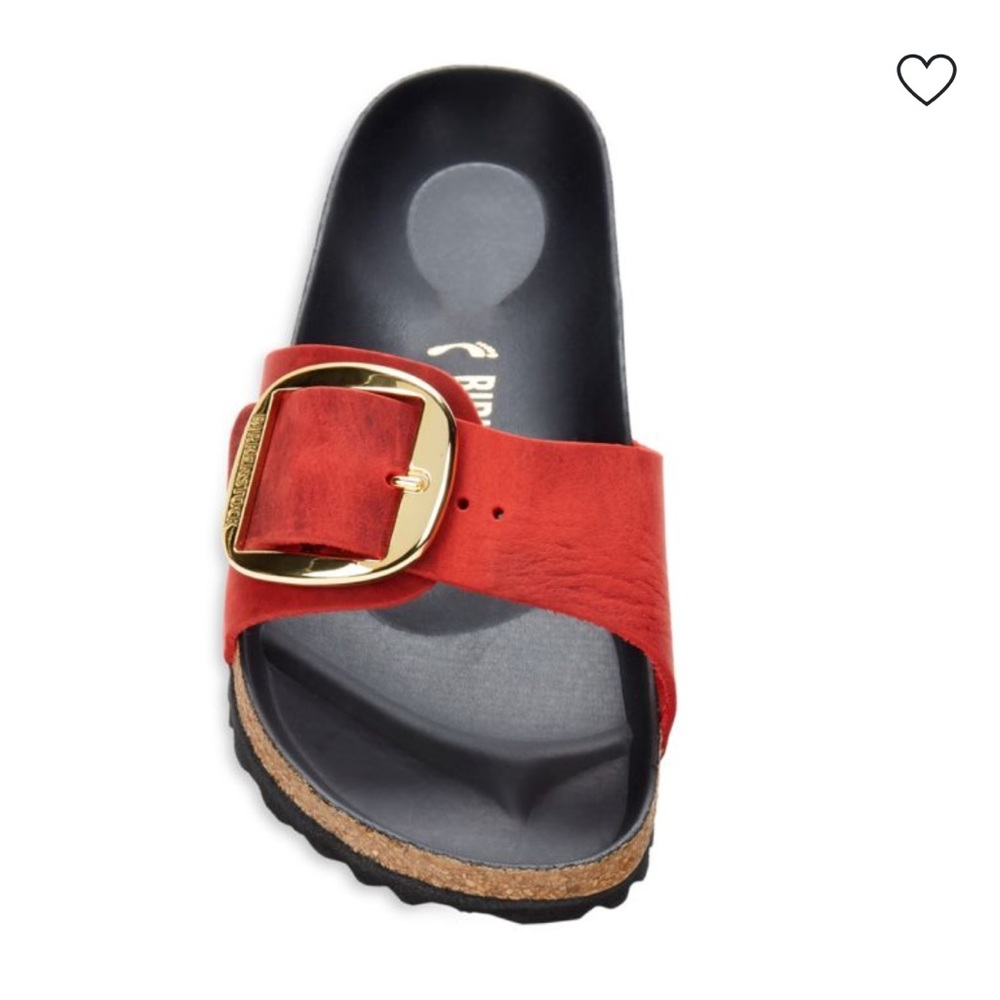 BIRKENSTOCK Madrid Narrow Fit Leather Sandals Red